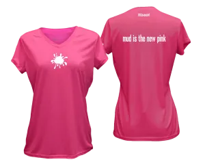 Women's Reflective Short Sleeve Shirt - Mud is the New Pink